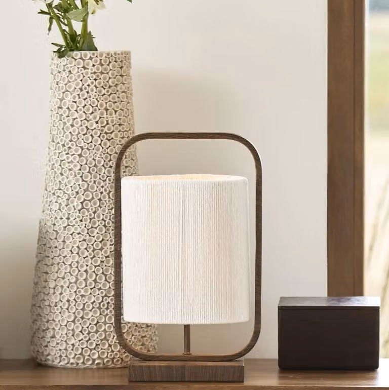 Light & Living Tafellamp Lecce Donkerbruin B/D/H: 22,5 x 15 x 37,5 cm