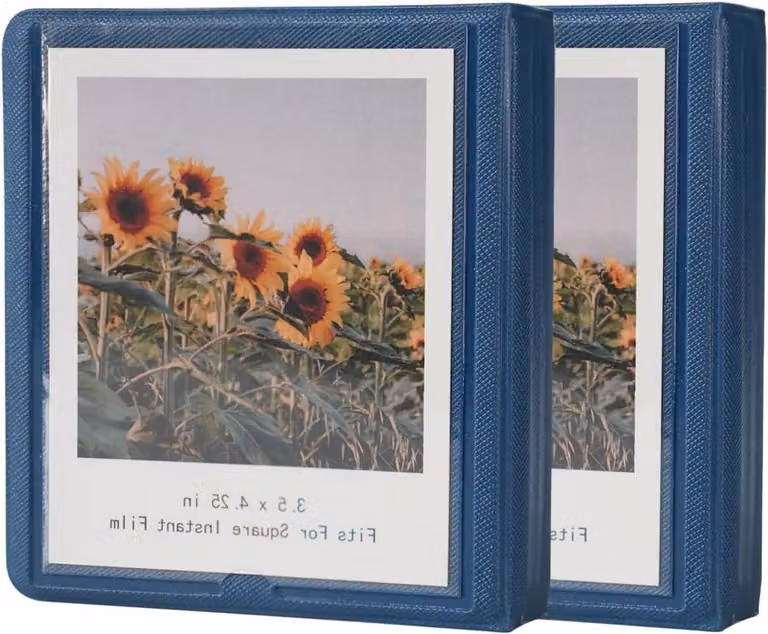 Marine Blauw Polaroid Fotoalbum met 32 Zakken in Klassieke Stijl