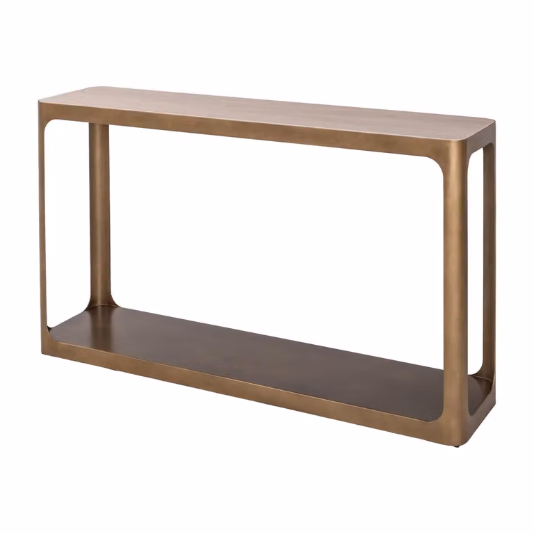 Richmond Claridge bijzettafel van keramiek, glas en ijzer - Zand - 140 cm