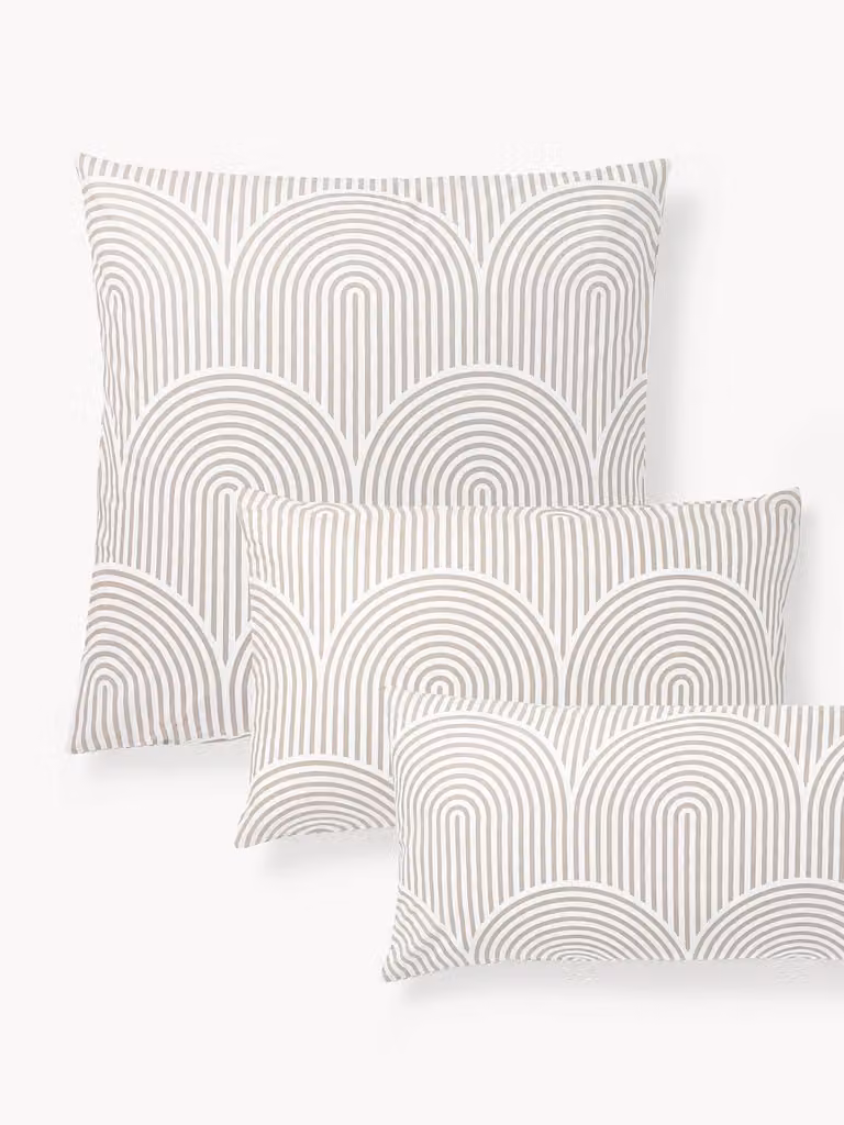 Westwing Collection Katoenen kussenhoes Arcs 80x80 cm