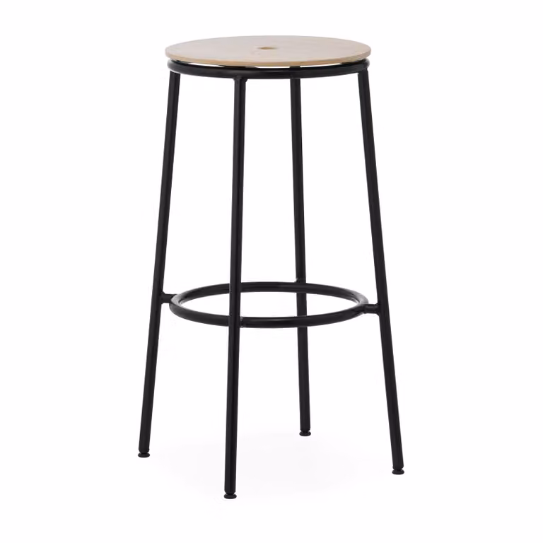 Normann Copenhagen Circa barkruk - Eiken - Zwart
