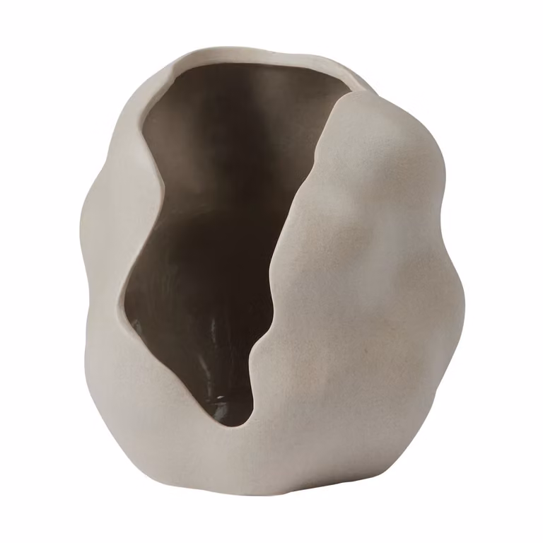 Broste Copenhagen Hekla Hurricane windlicht voor stompkaarsen, Dove grey, Ø16 cm