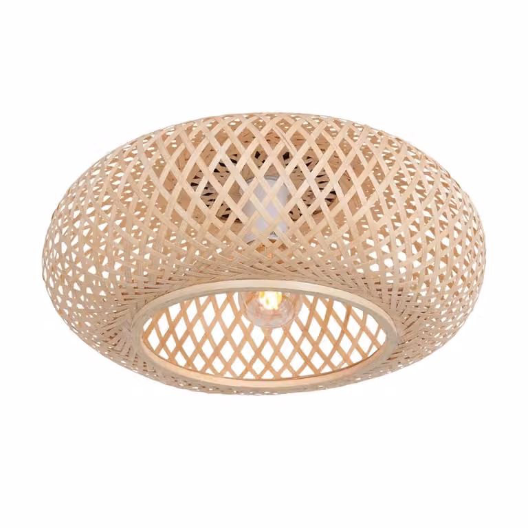 Steinhauer Maze Plafondlamp - Bamboe - Beige - Ø 42 cm