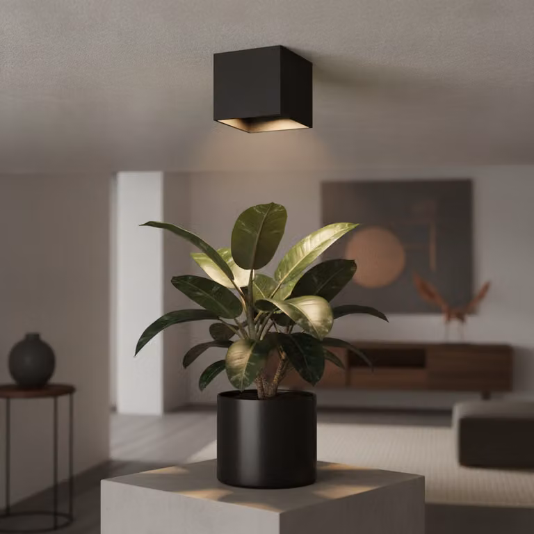Artdelight Brock opbouw ledspot - Zwart - Aluminium