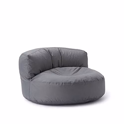 LUMALAND Beanbag Lounge Zitzak Grijs 320 L met EPS vulling voor binnen en buiten B/D/H: 90 x 50 cm
