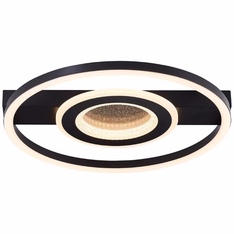 Brilliant Queens Design plafondlamp rond zwart B: 37 cm, D: 37 cm, H: 5 cm