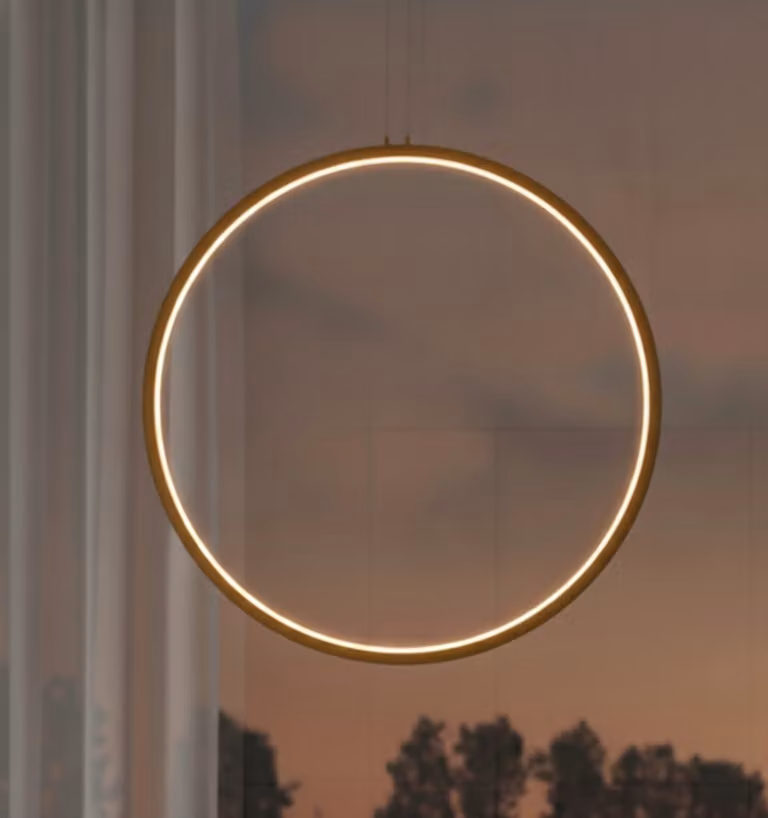 Lyora Ronde hanglamp Change goud Ø 80,7 cm