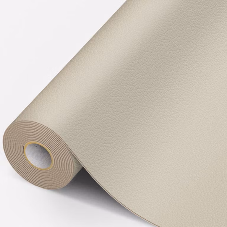 SnelShoppen Leren Reparatie Patches voor Banken, Autostoelen en Meubels, Witte Beige, 15 x 200 cm