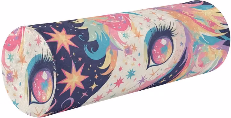 Boho Eenhoorns Bolster Kussen - Cilinder Kussen voor Lange Steun - Afneembare Wasbare Cover - Regenboog - OneSize