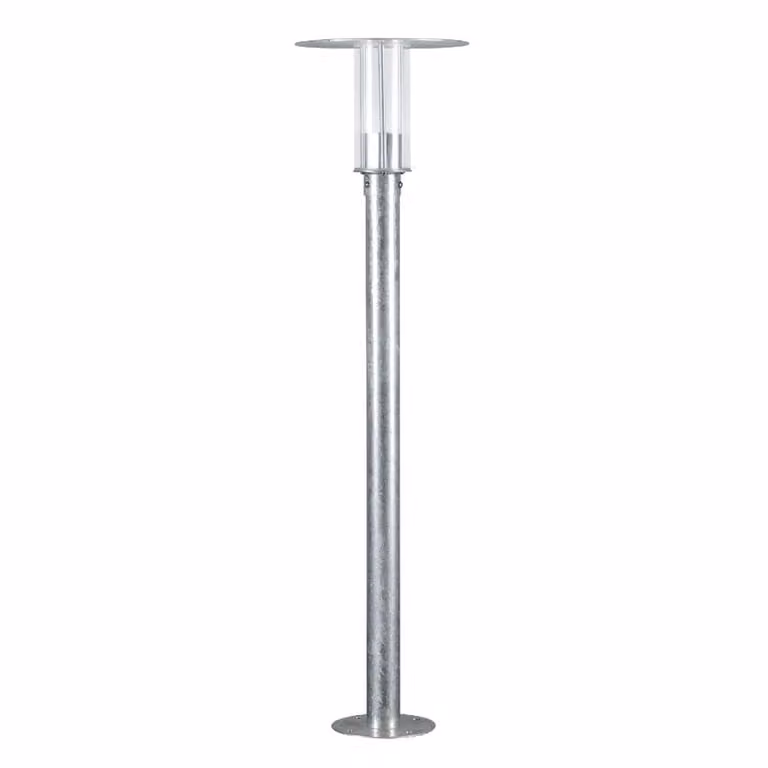 Konstsmide Mode II Staande buitenlamp in zinkgrijs met transparant glas, Hoogte: 111 cm