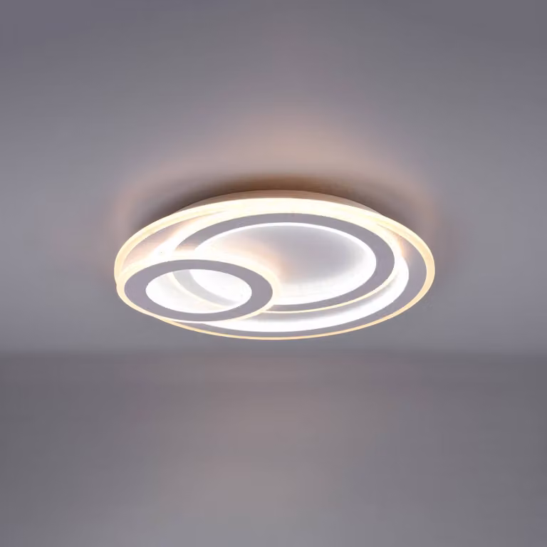 Trio Leuchten Mita LED plafondlamp, wit, dimbaar, diameter: 51,5 cm, hoogte: 7,0 cm
