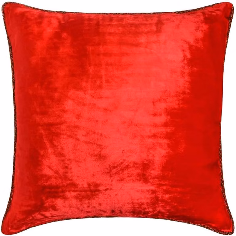 Set van rode fluwelen kussenslopen voor woonkamer decoratie, 40 x 40 cm