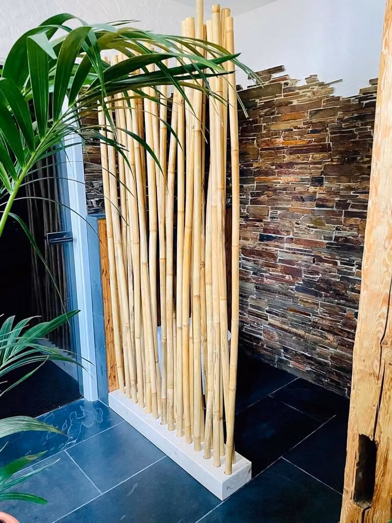 Natuurlijke Bamboe Kamerverdeler voor Woonkamer en Slaapkamer - Hoogte: 200 cm