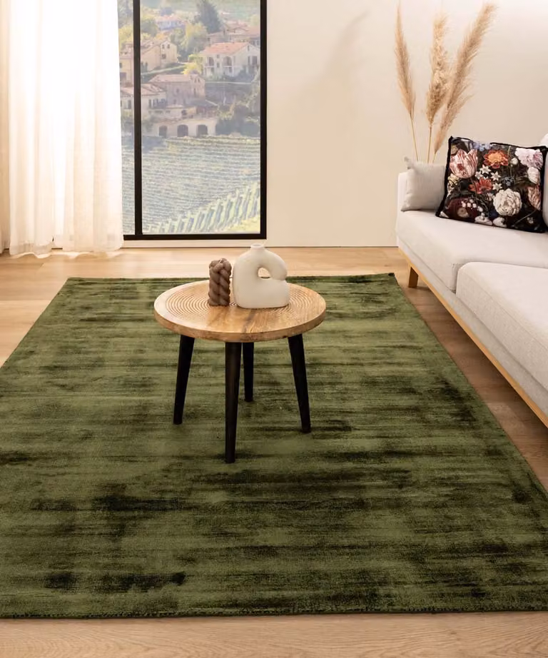 Viscose vloerkleed Glamour groen 200 x 300 cm