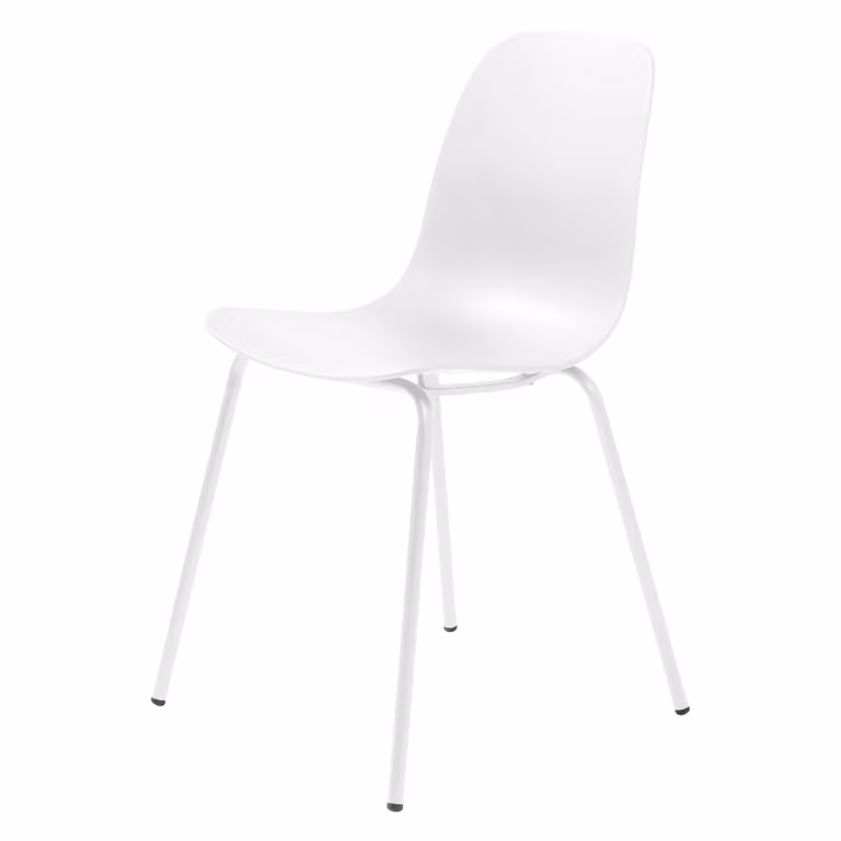 Set van 4 Nest of Nora Zoey Eetkamerstoelen - Wit - Metaal
