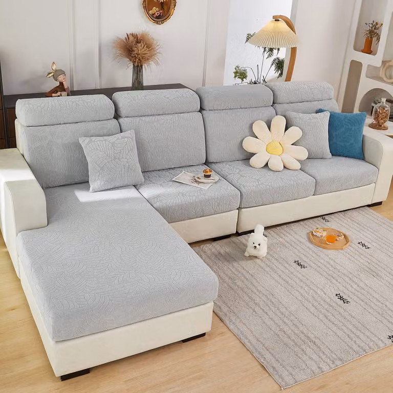 Stretch Hoes voor Sofa Kussens - Universele Elastische en Antislip Bescherming voor L-vormige Meubels en Chaise Lounge Kussens