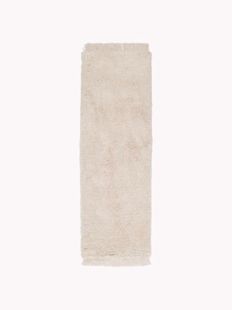 Westwing Collection Dreamy zachte hoogpolige loper met franjes