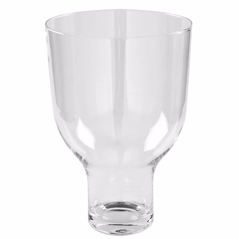 Fink CORONA glazen vaas en windlicht, transparant, B: 27,5 cm, D: 27,5 cm, H: 34 cm
