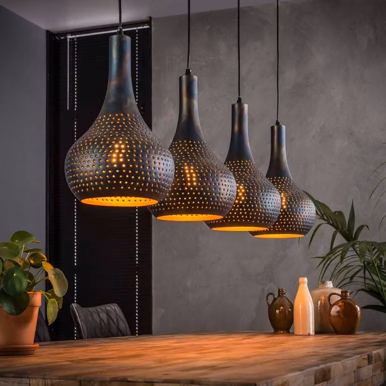 Zijlstra Hanglamp Bombur, dimbaar, zwart of bruin, metaal, industrieel design