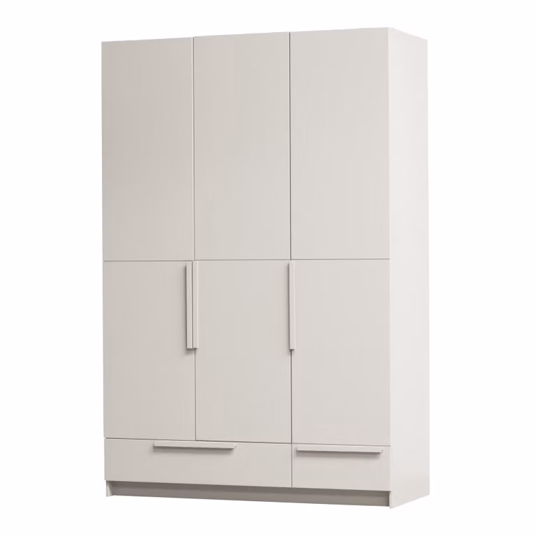 WOOOD Kledingkast Pure Grenenhout Dust, 3-deurs met laden