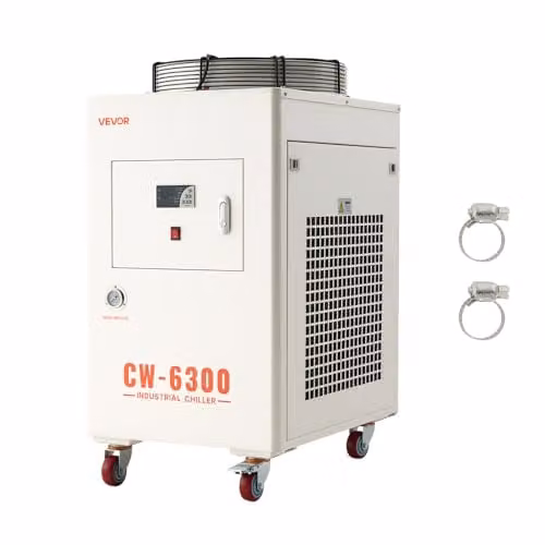 VEVOR Industriële waterkoeler voor lasergraveermachines, wit, 53,0 l, 47,0 l, 74,5 cm