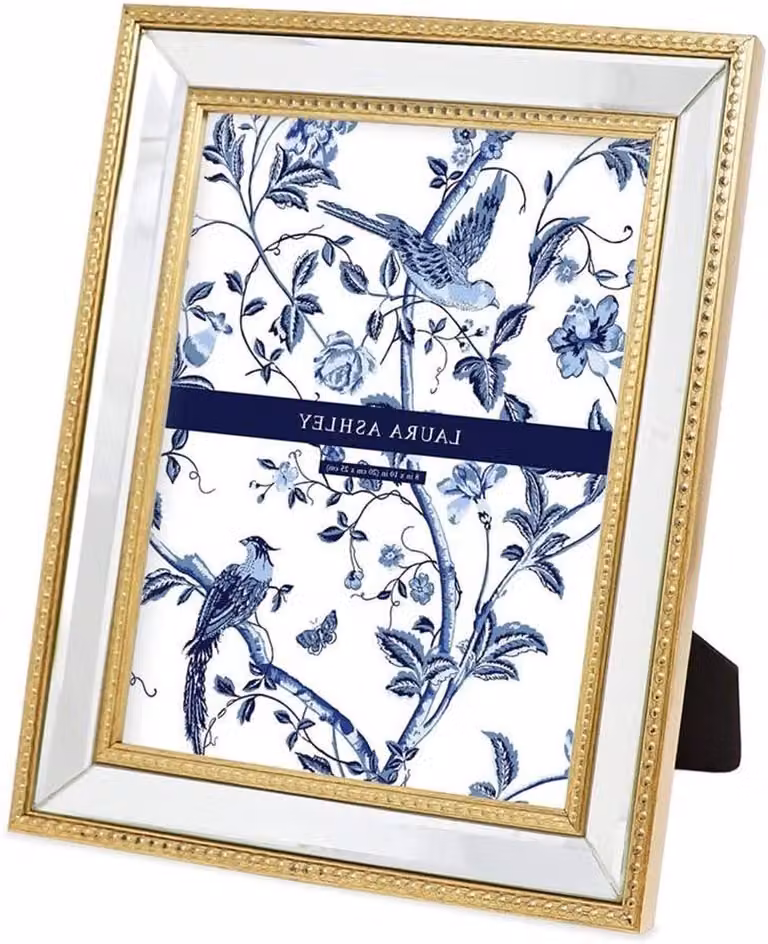 Fotolijst met kralenrand design in goud - Spiegel frame wanddecoratie - 8x10 inch