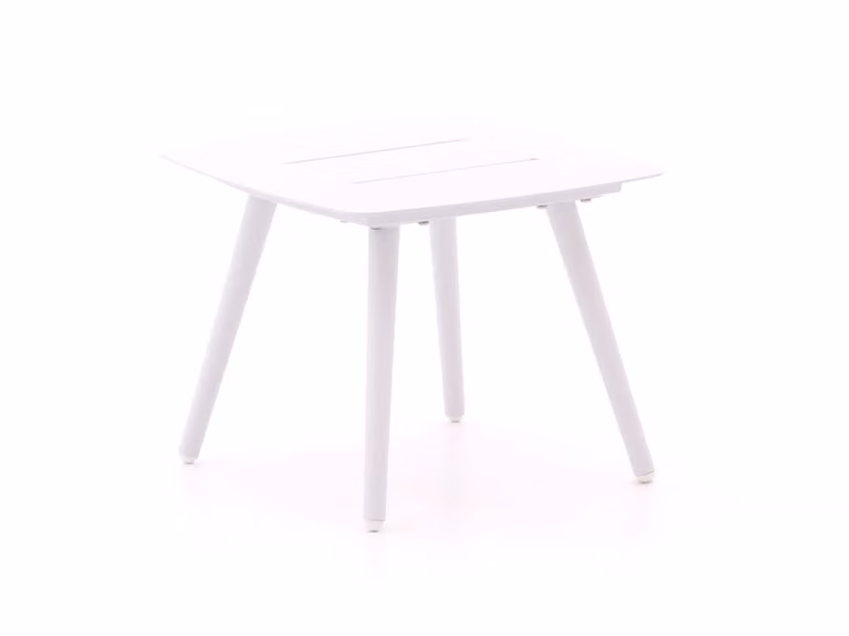 Bellagio Loungetafel Vierkant Aluminium Wit B/D/H: 42 x 42 x 32 cm