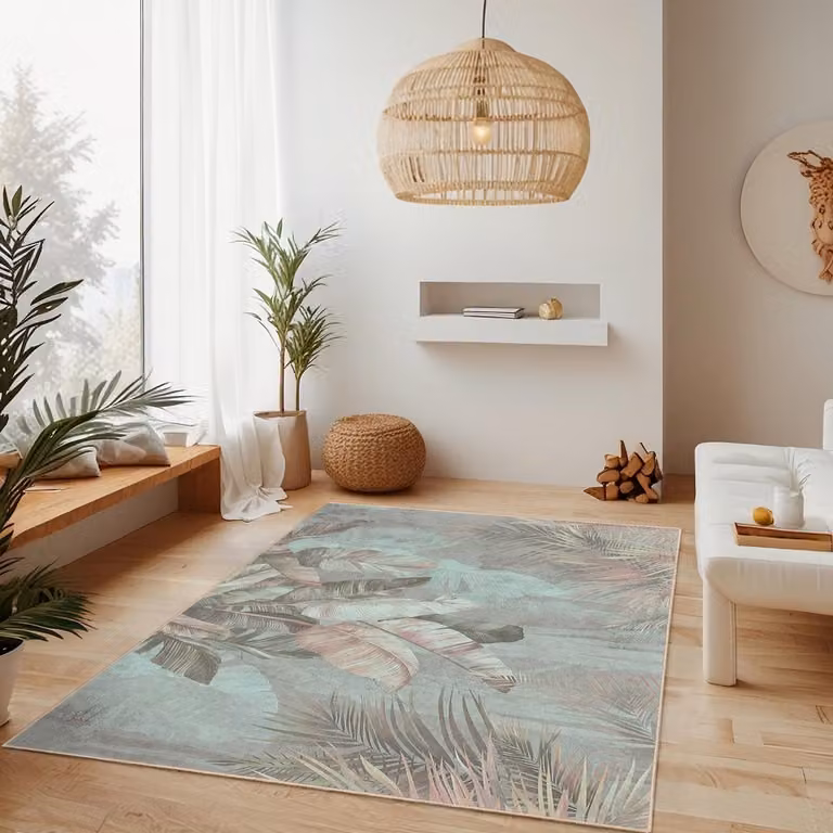 Modern Rechthoekig Vloerkleed voor Woonkamer, Slaapkamer, Keuken of Hal - Mix van Katoen en Polypropyleen