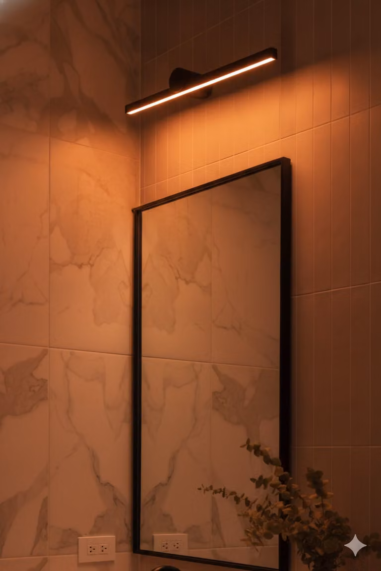 Lyora Breggo Design Wandlamp zwart aluminium met LED voor badkamer 61 cm