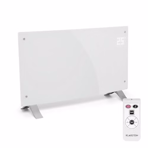 Klarstein Elektrische kachel 2000 W, draagbare convectieverwarming met thermostaat, wandconvector of vrijstaand model