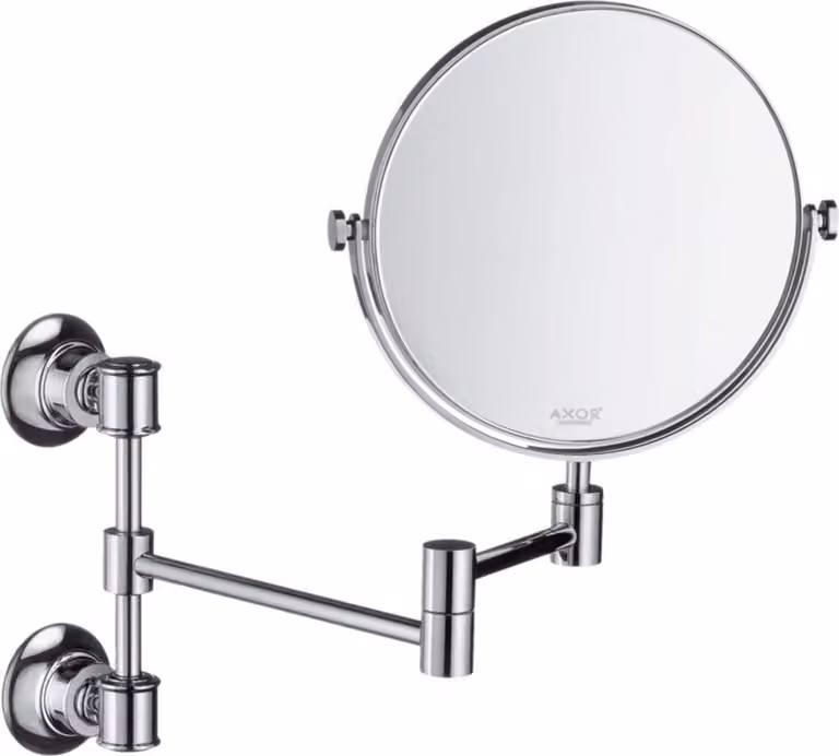 Hansgrohe Axor Montreux scheerspiegel, uitschuifbaar, geborsteld nikkel, wandmontage