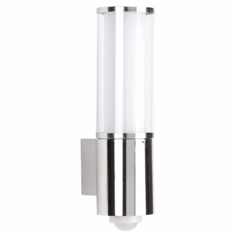 Albert Rod Wandlamp met bewegingssensor, RVS, Zilver, Hoogte: 39 cm