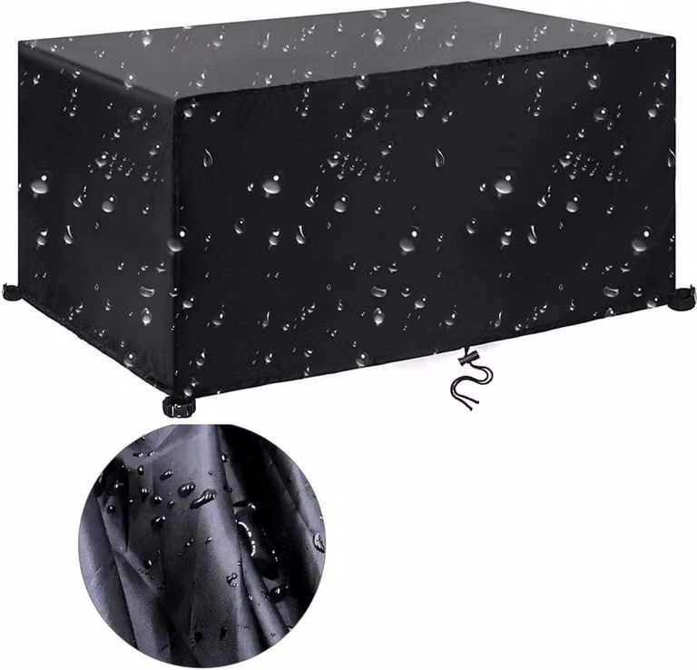 Zwarte waterdichte en scheurvaste tuinmeubelhoes voor terrasmeubels, B/D/H: 240 x 136 x 88 cm