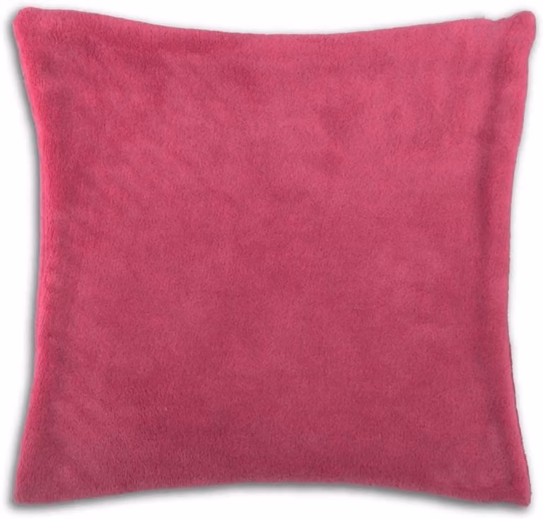 Zacht kussensloop in de kleur roze fuchsia, 50 x 50 cm