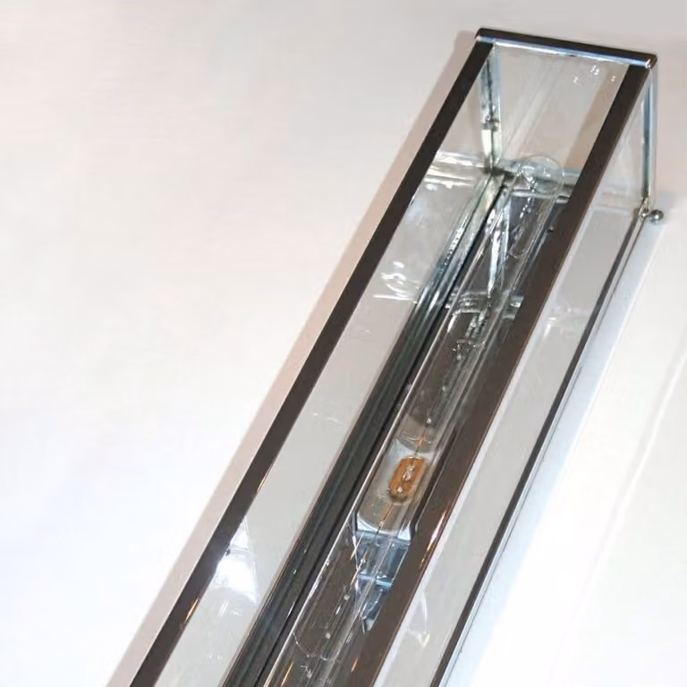 Authentage Wandlamp Vitrine Nostalgische Landelijke Stijl met Transparant Glas en Metaal