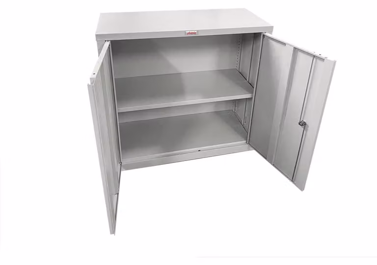 Phoenix Safe stalen kast met 2 deuren en sleutel, grijs, 204 liter