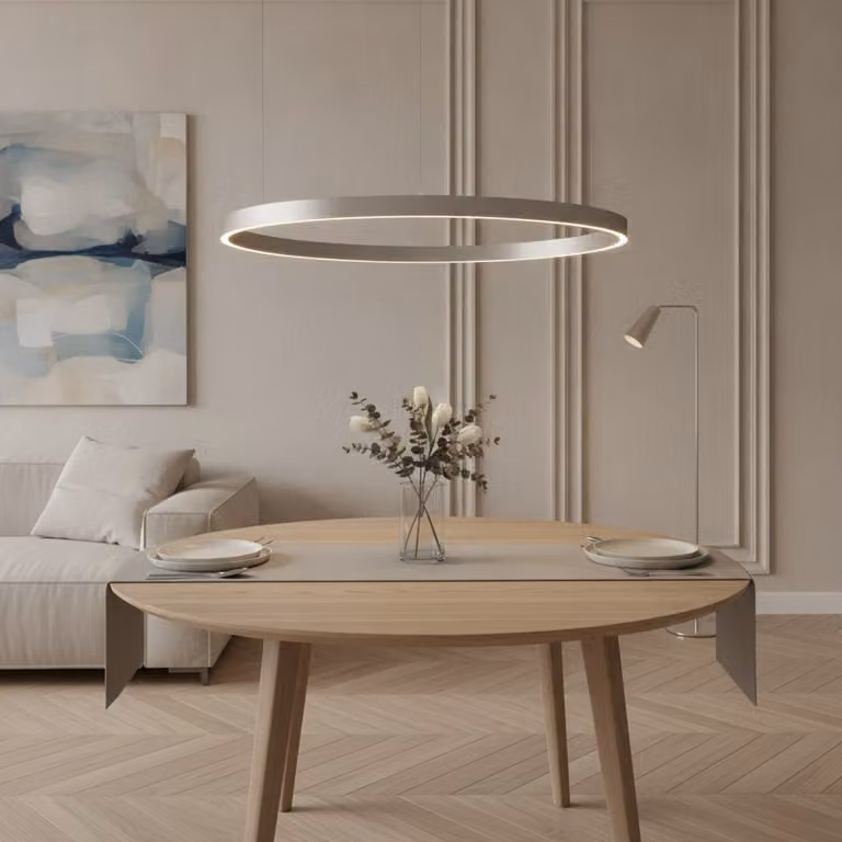 Lyora Design hanglamp Elowen zilvergrijs Ø 98 cm