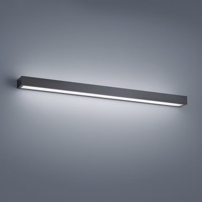 Helestra Modern LED Wandlamp Step, zwart, IP44, metaal en glas