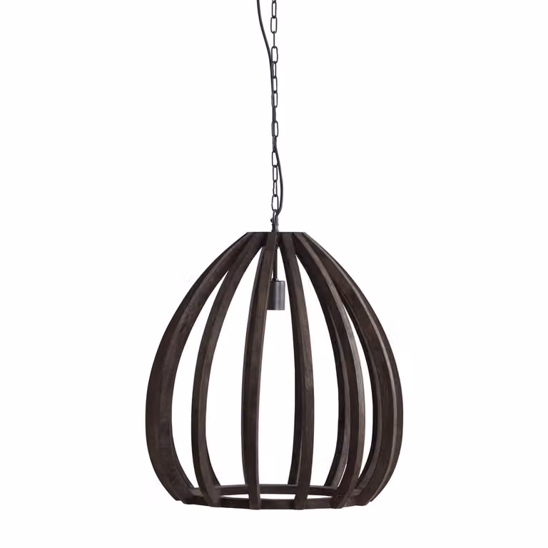 Light & Living Barsia Houten Hanglamp - Bruin - Ø 50 cm