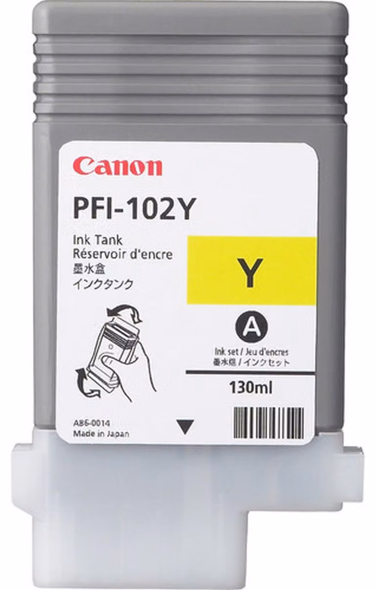 Canon PFI-102 Y Gele Inkt