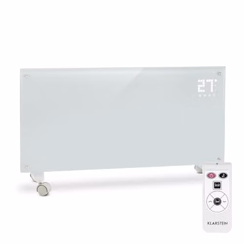Klarstein Elektrische Convectorverwarming met Wielen en Thermostaat, 2000 W, Zwart