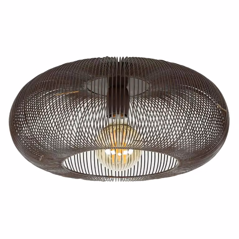 Nest of Nora Sona Plafondlamp - 1-lichts E27 - Ø43 cm - Zwart nikkel