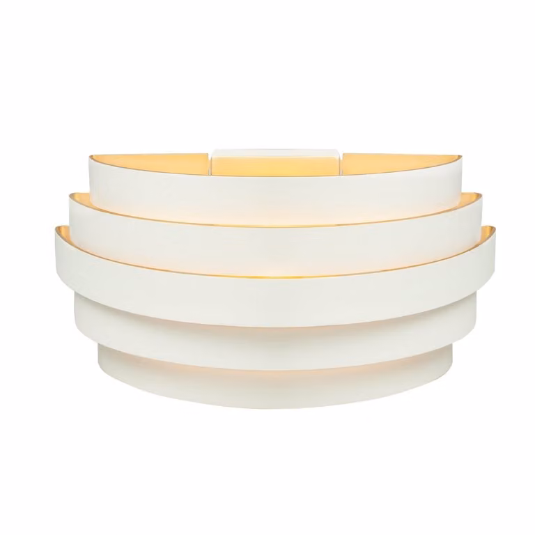 Highlight Scudo Design Wandlamp wit en goud met ringvormig ontwerp, 25 cm