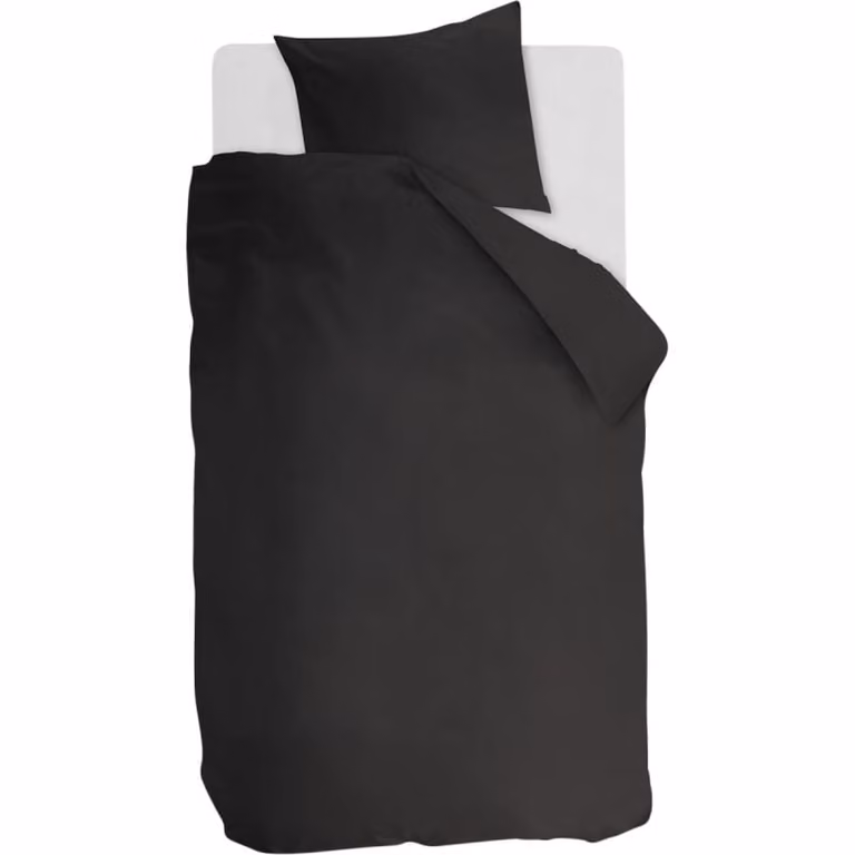 Budget Home Store Dekbedovertrek Cotton Uni Antracite 140 x 200 cm