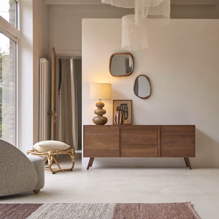Tikamoon Niels Acacia dressoir - Bruin