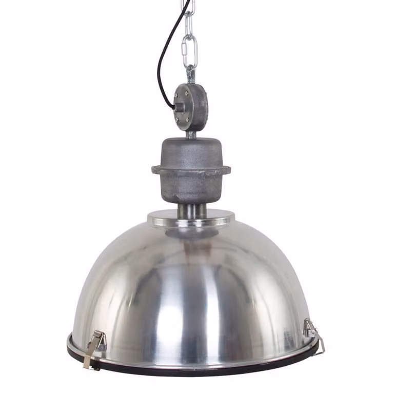 Steinhauer Bikkel Hanglamp Industrieel Design - Grijs/Zilver - Metaal en Glas - Dimbaar