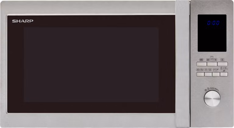 Sharp R-982STWE combi-magnetron met infraroodgrill, zilver, roestvrij staal