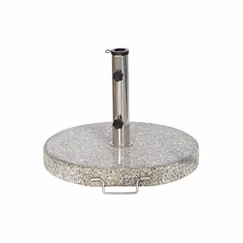Siena Garden Paraplustandaard van Graniet, Grijs, Diameter: 40 cm, 30 kg