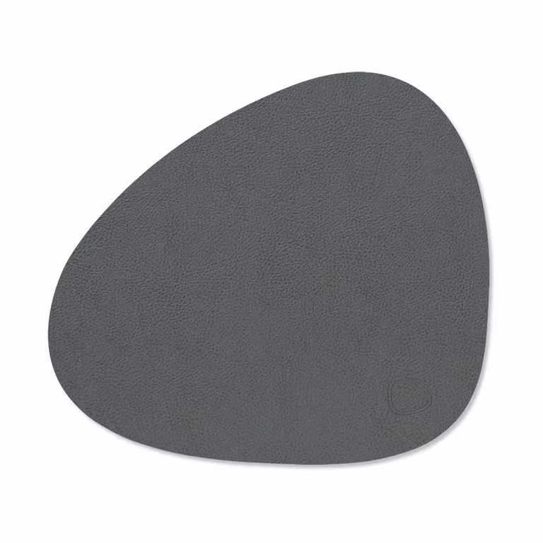 LIND DNA Serene placemat curve S Anthracite 24 x 28 cm
