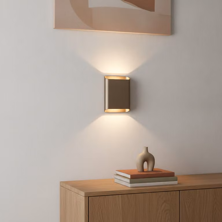 Artdelight Wandlamp Diaz Large Gold/Brass Aluminium Hoogte: 20 cm